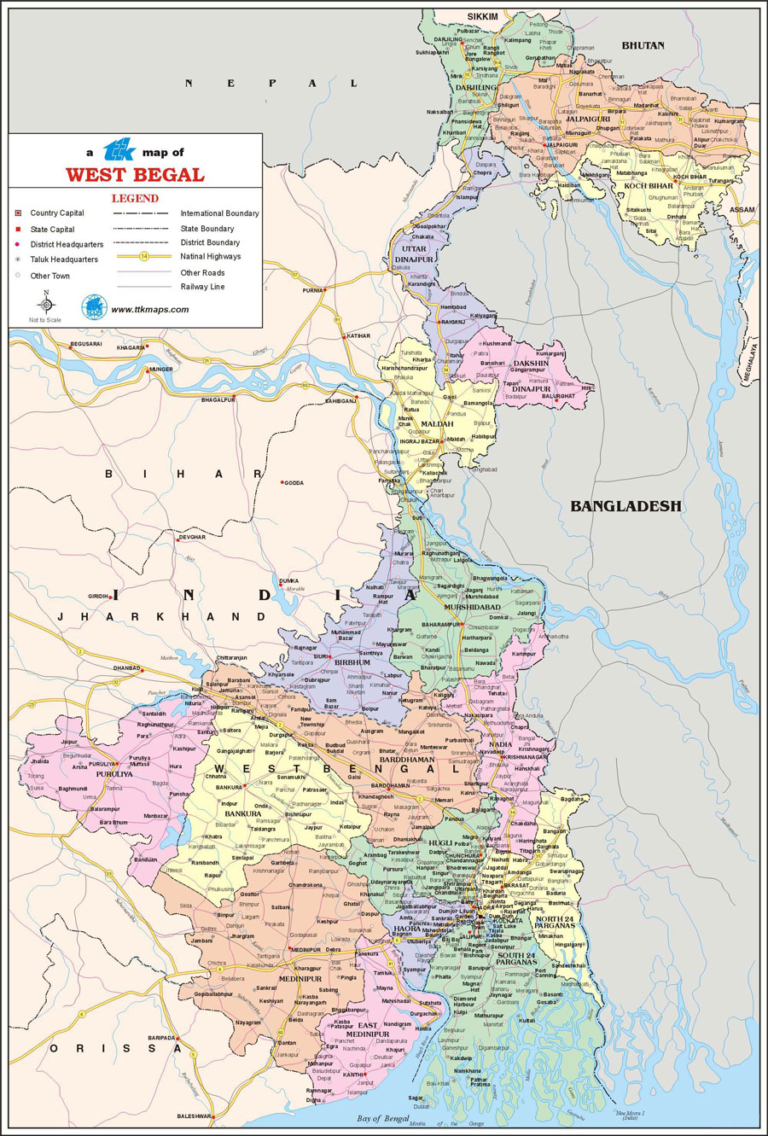 west-bengal-travel-map