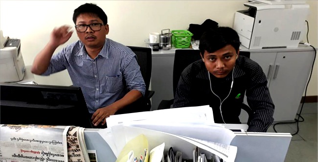 Myanmar Reuters journalists detained
