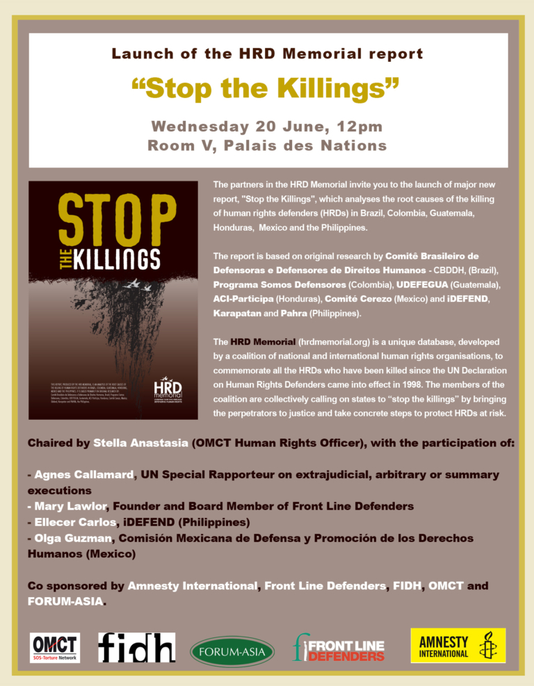 Flier for HRD Memorial Stop the Killings Launch jpg-12pm