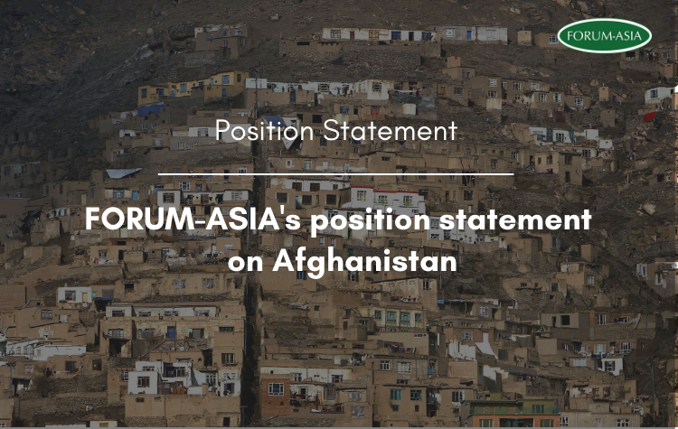Banner- position statement on Afghanistan