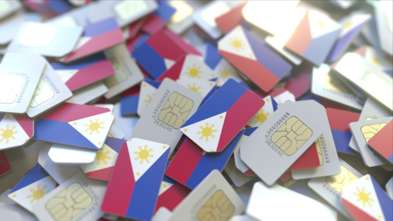 Sim,Cards,With,Flag,Of,The,Philippines